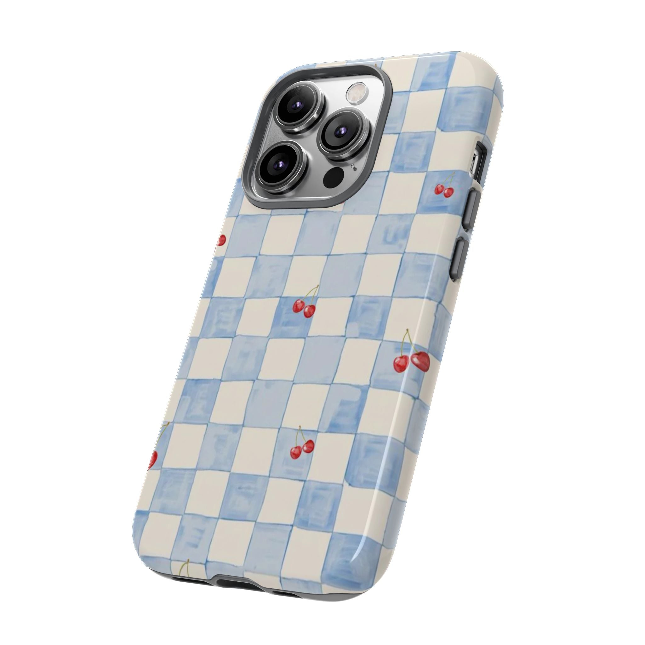 Cherry Check Tough Case  Available For All iPhone Models