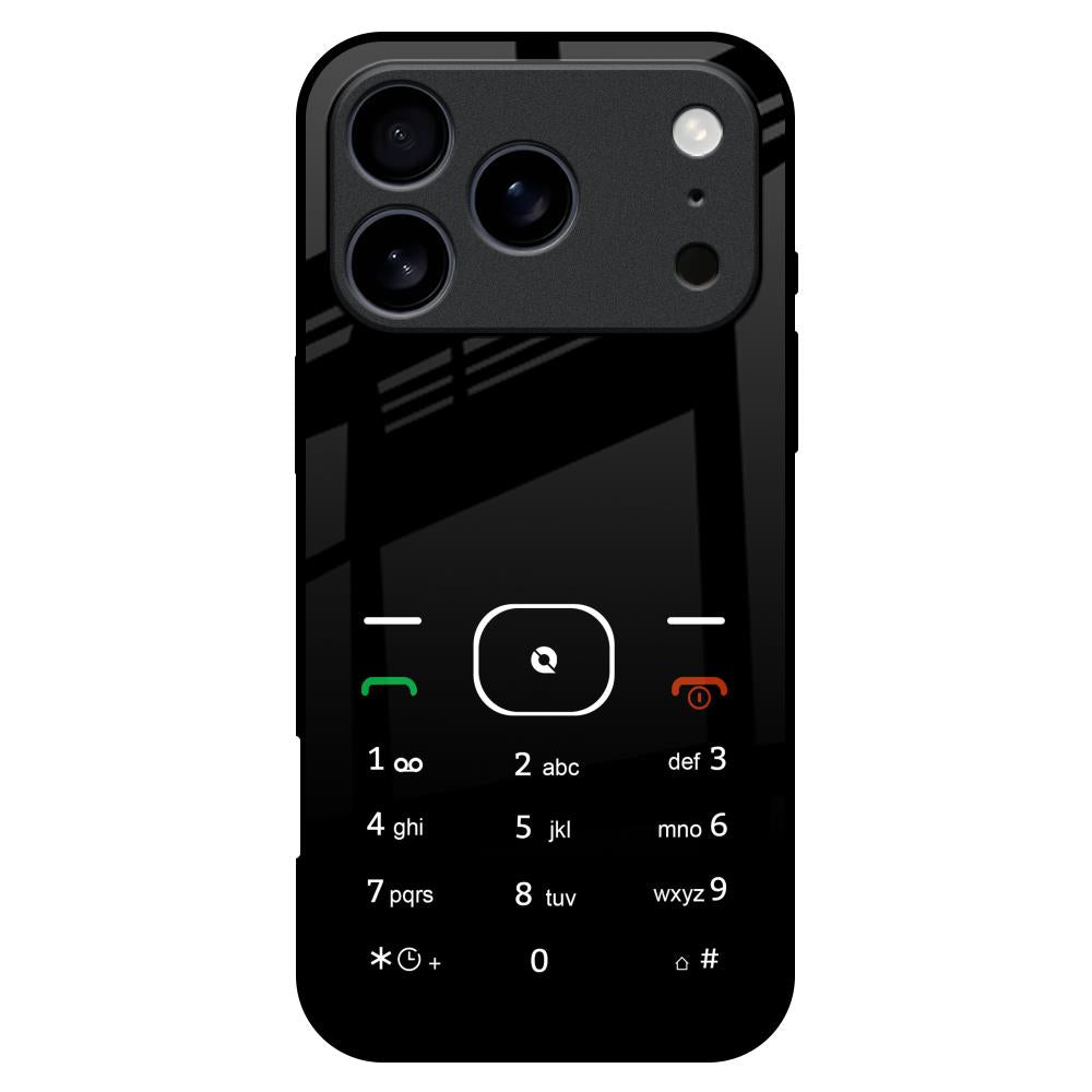 Classic Keypad Pattern Glass Case for iPhone 17 Pro Max