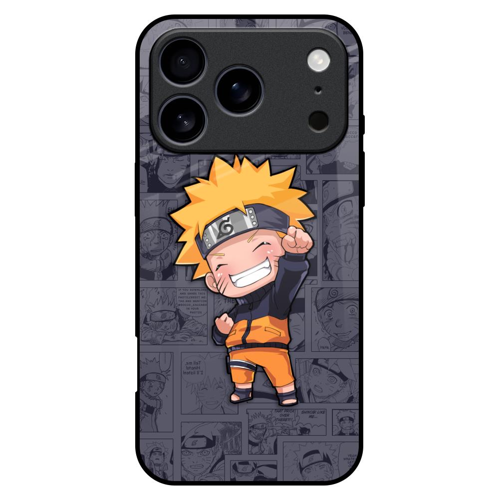 Orange Chubby Glass Case for iPhone 17 Pro Max