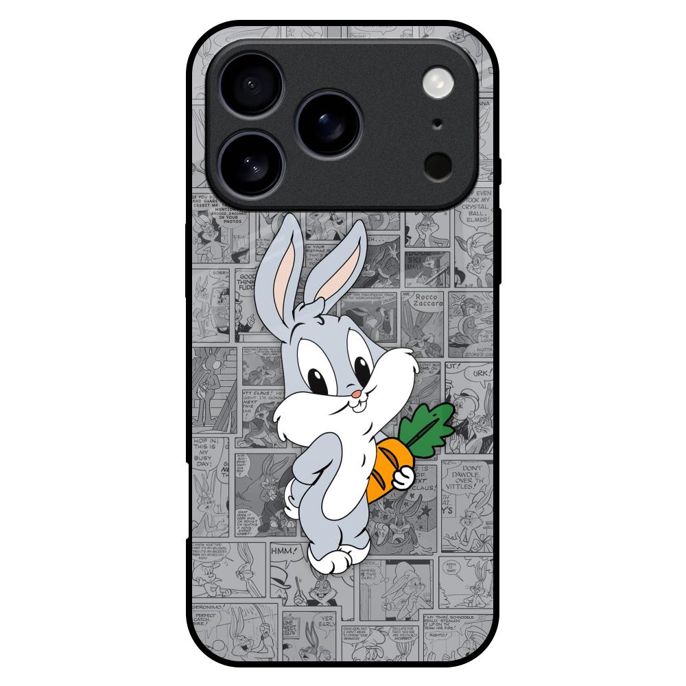 Cute Baby Bunny Glass Case for iPhone 17 Pro Max