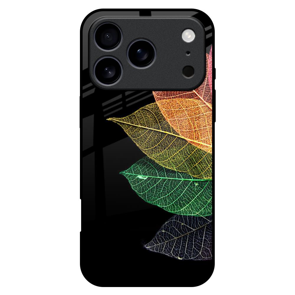 Colorful Leaves Glass Case for iPhone 17 Pro Max