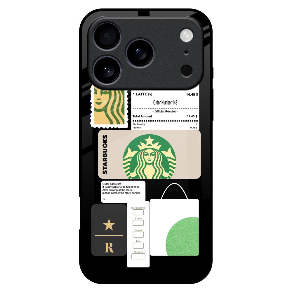 Coffee Latte Glass Case for iPhone 17 Pro Max