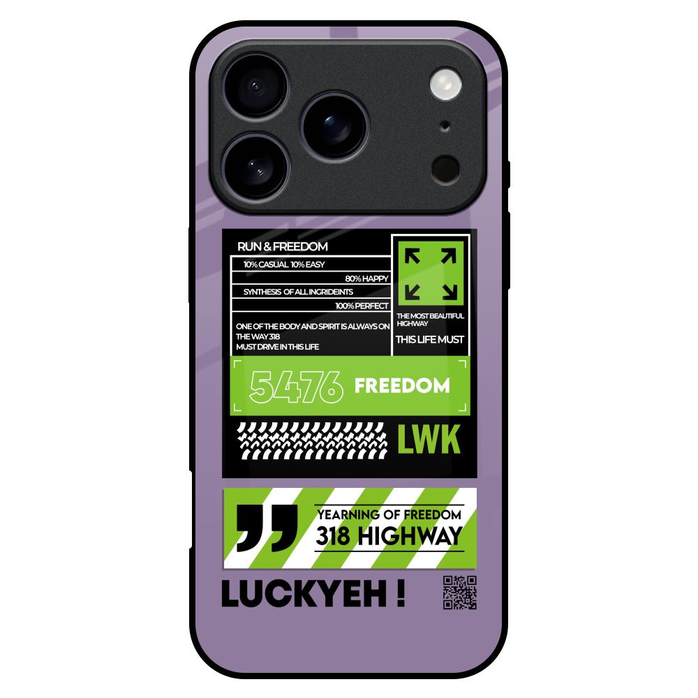 Run & Freedom Glass Case for iPhone 17 Pro Max