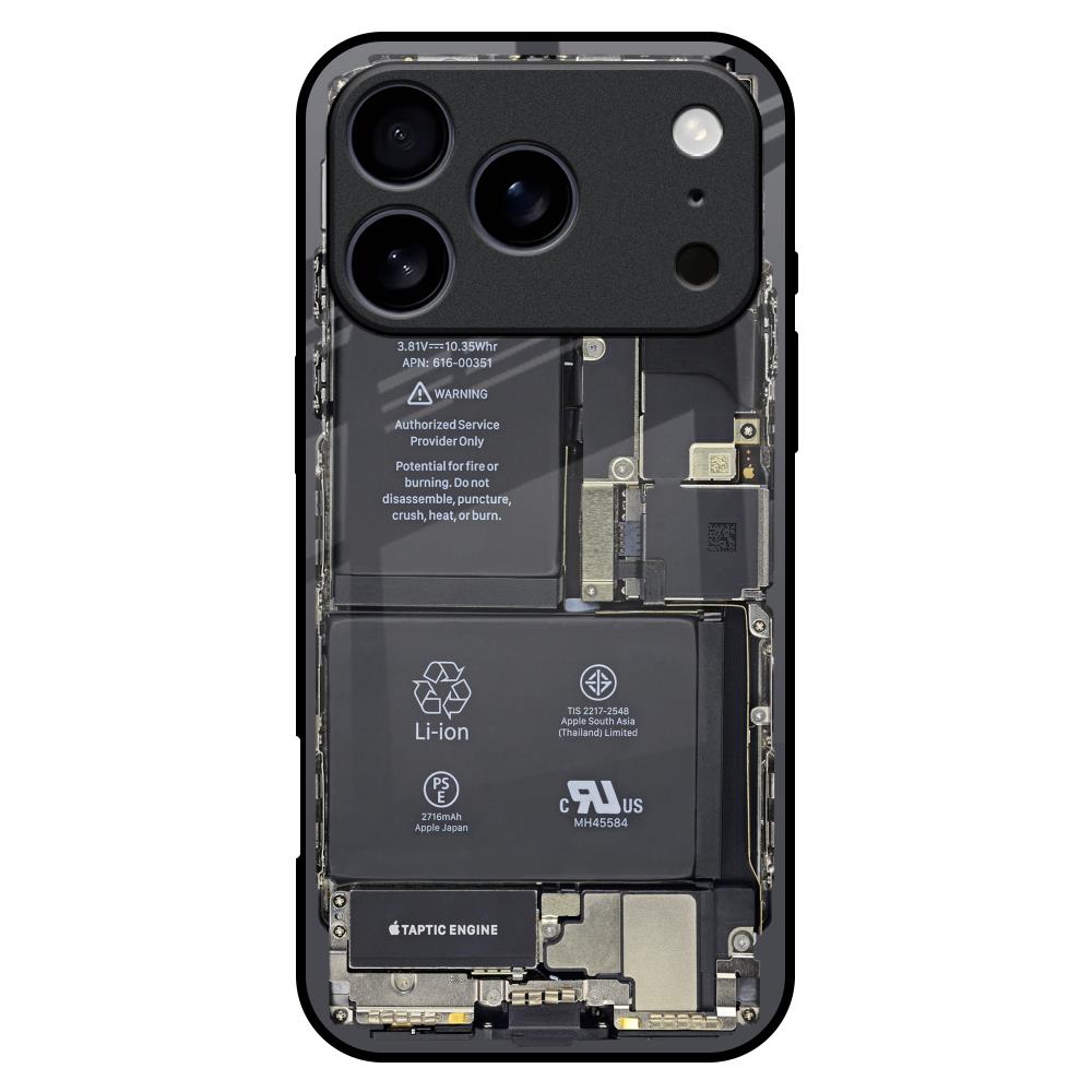 Skeleton Inside Glass Case for iPhone 17 Pro Max