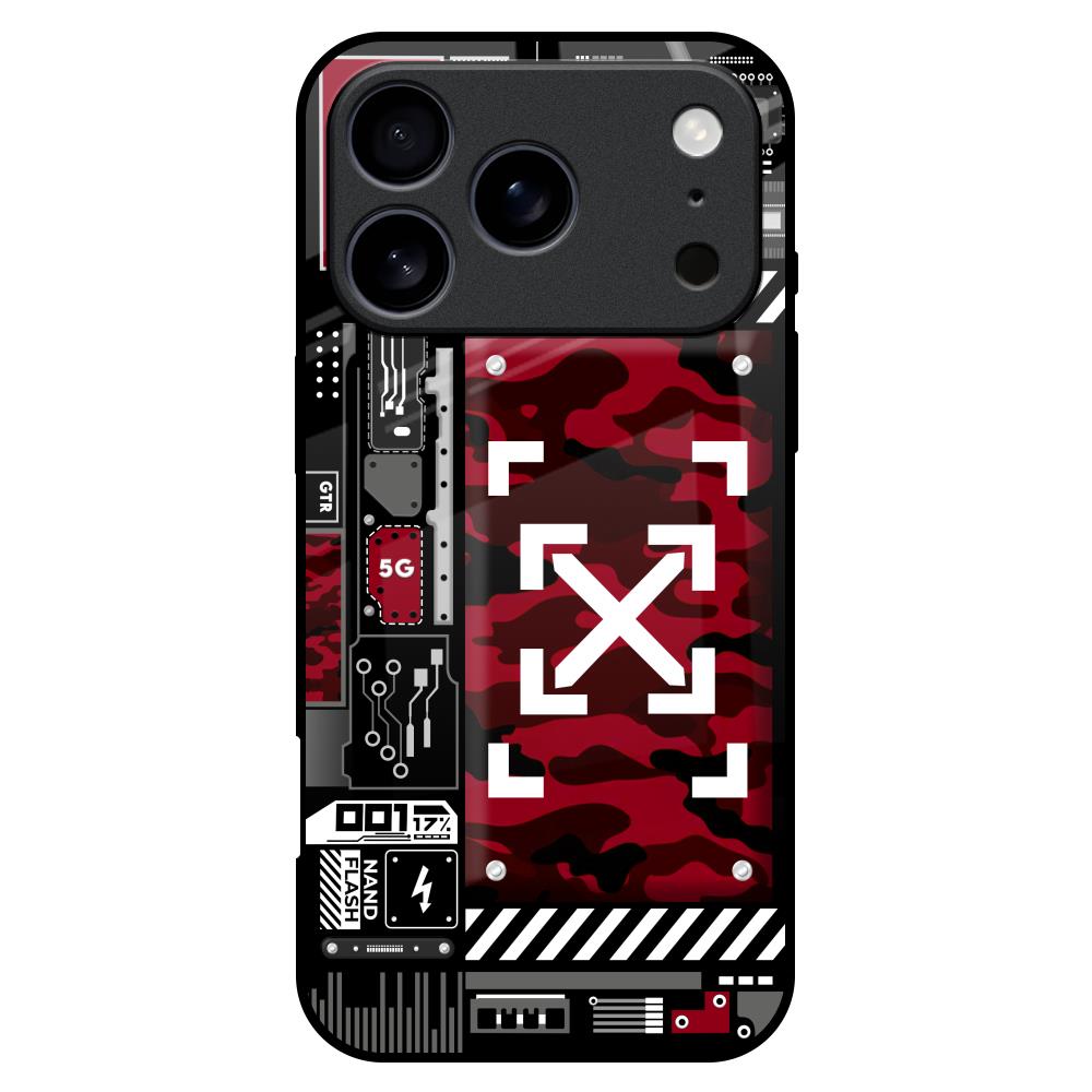 Technology Art Glass Case for iPhone 17 Pro Max