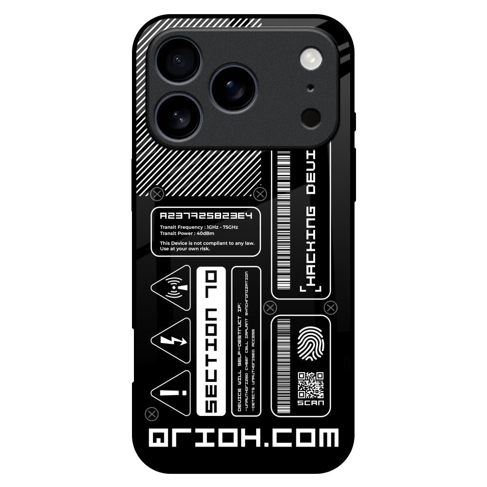 Futuristic Art Glass Case for iPhone 17 Pro Max