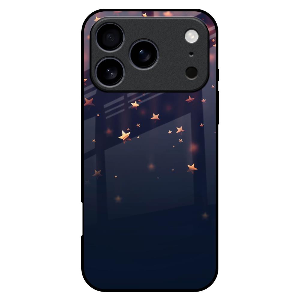 Falling Stars Glass Case For iPhone 17 Pro Max