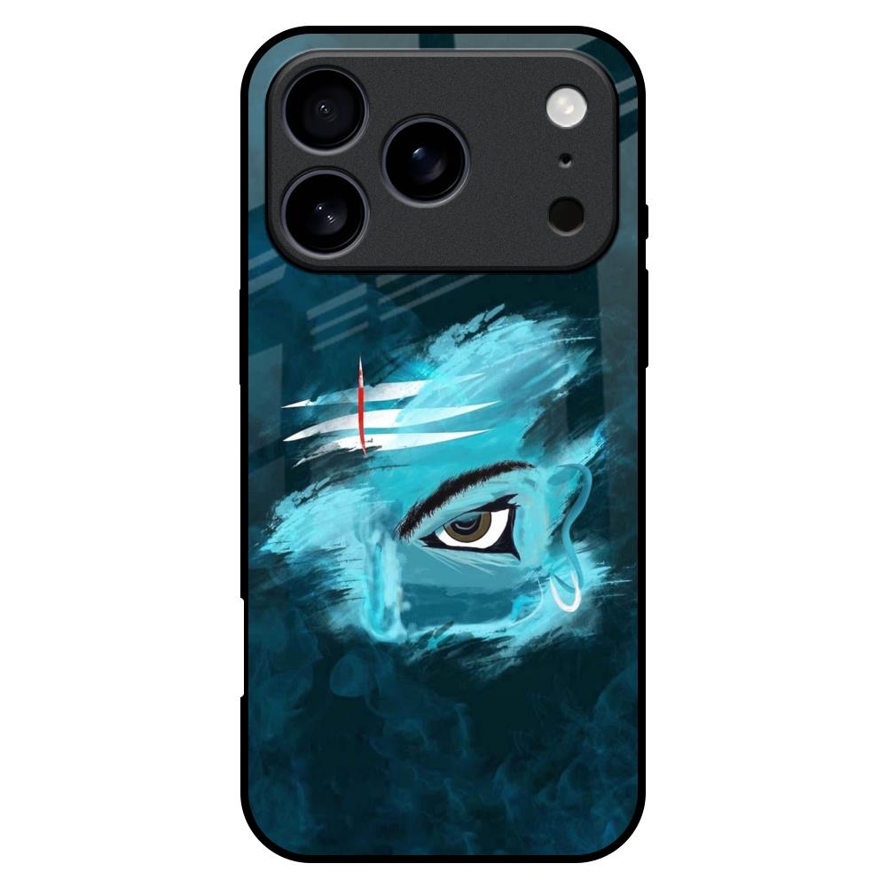 Power Of Trinetra Glass Case For iPhone 17 Pro Max