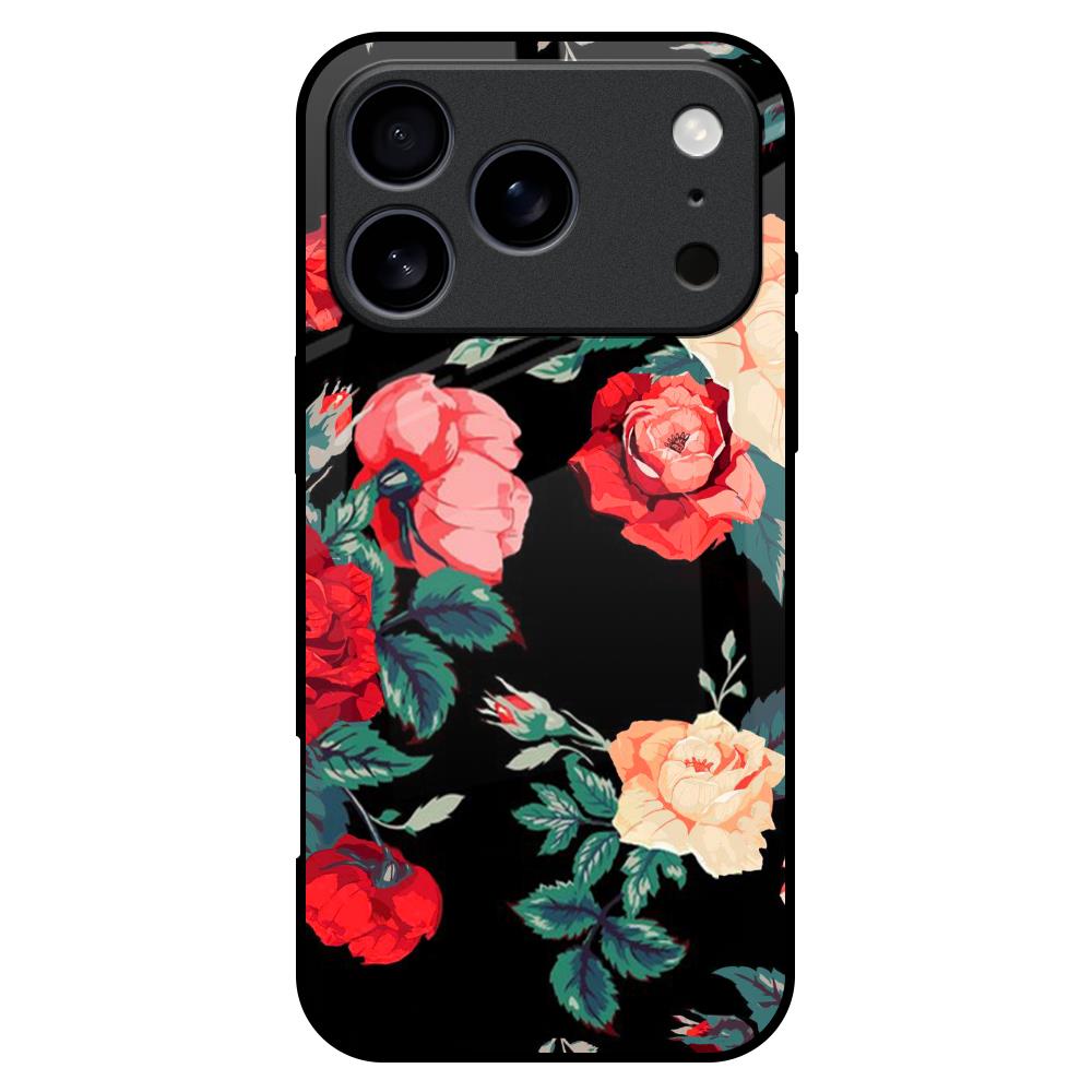 Floral Bunch Glass Case For iPhone 17 Pro Max