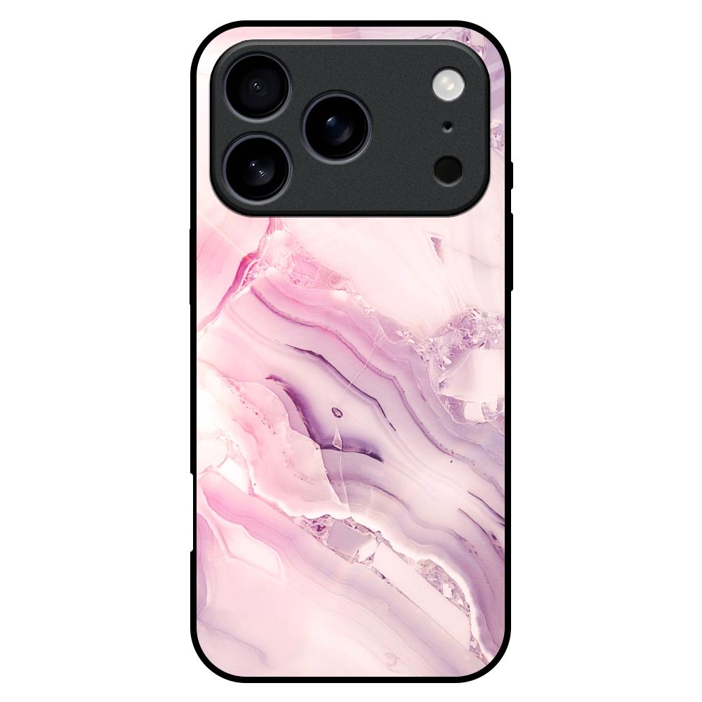 Diamond Pink Gradient Glass Case For iPhone 17 Pro Max