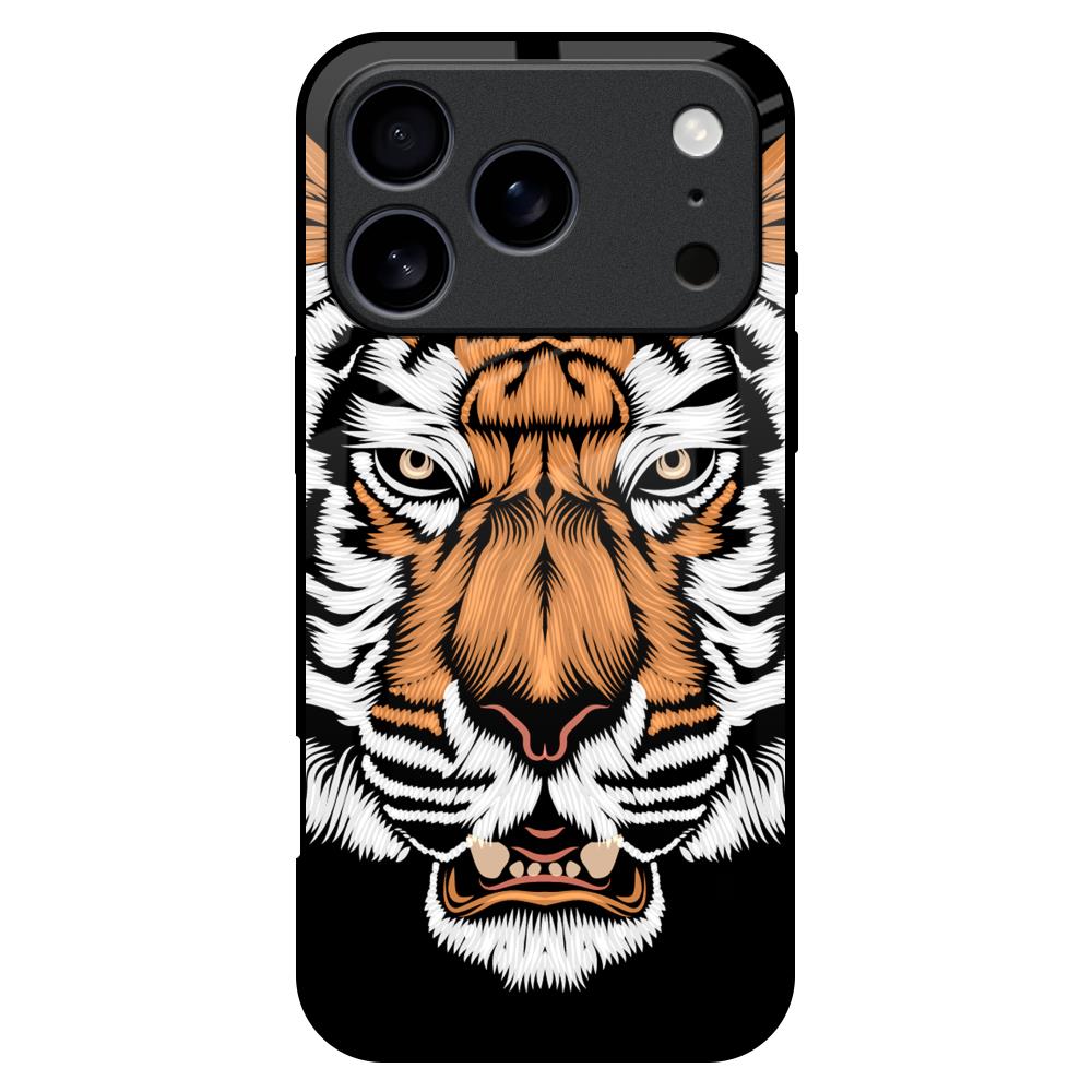 Angry Tiger Glass Case For iPhone 17 Pro Max