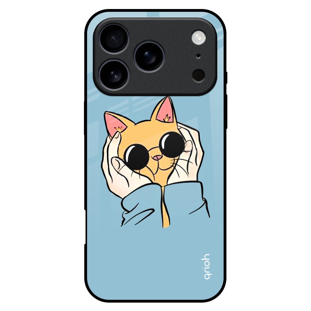Adorable Cute Kitty Glass Case For iPhone 17 Pro Max