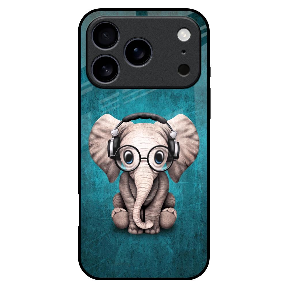 Adorable Baby Elephant Glass Case For iPhone 17 Pro Max