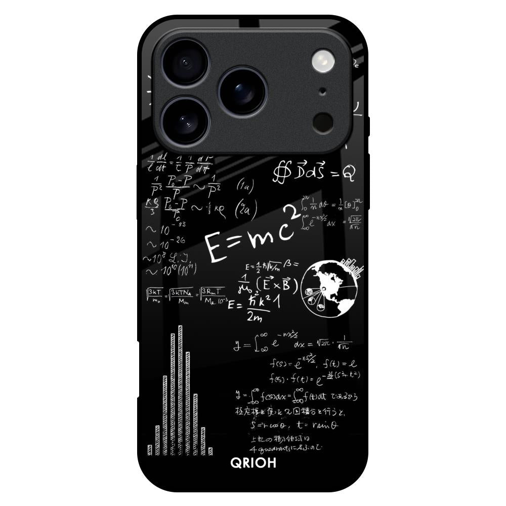 Funny Math Glass Case for iPhone 17 Pro Max