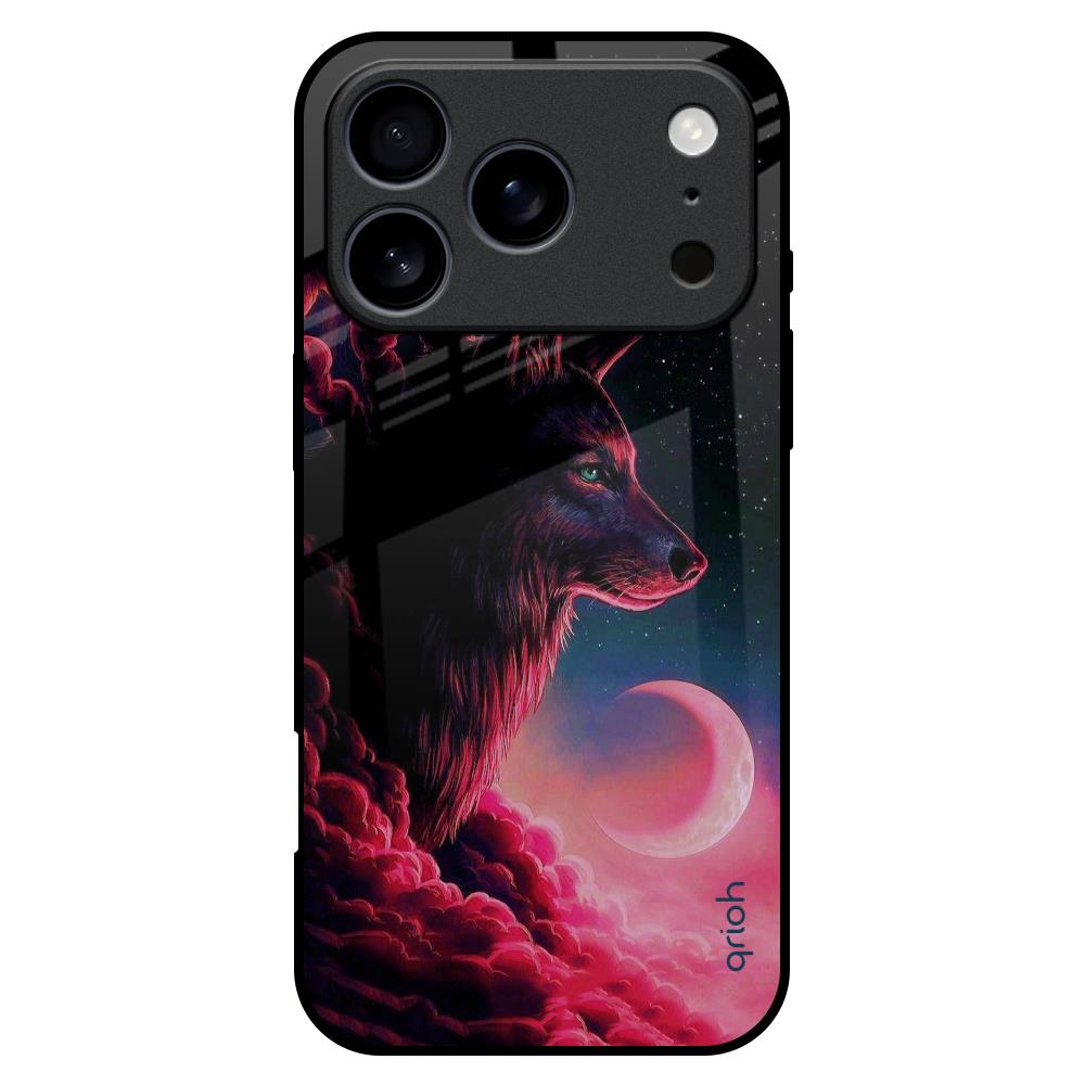 Moon Wolf Glass Case for iPhone 17 Pro Max
