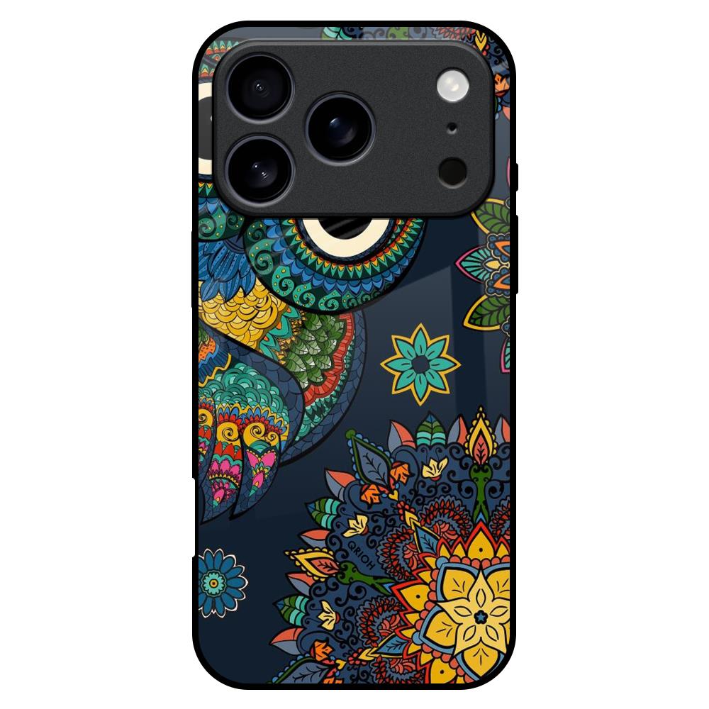 Owl Art Glass Case for iPhone 17 Pro Max