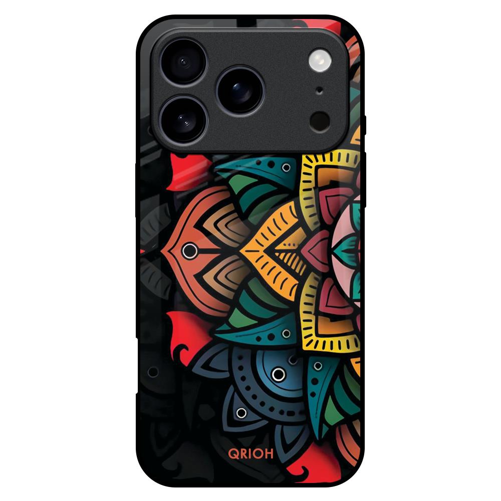 Retro Gorgeous Flower Glass Case for iPhone 17 Pro Max