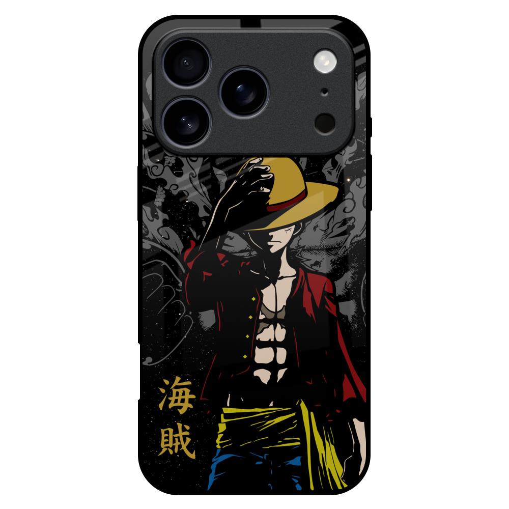 Dark Luffy Glass Case for iPhone 17 Pro Max