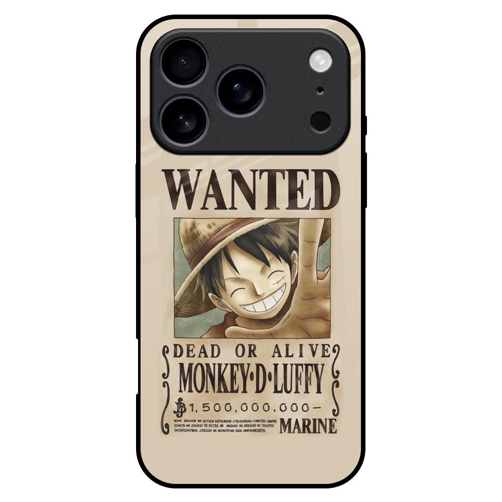 Luffy Wanted Glass Case for iPhone 17 Pro Max