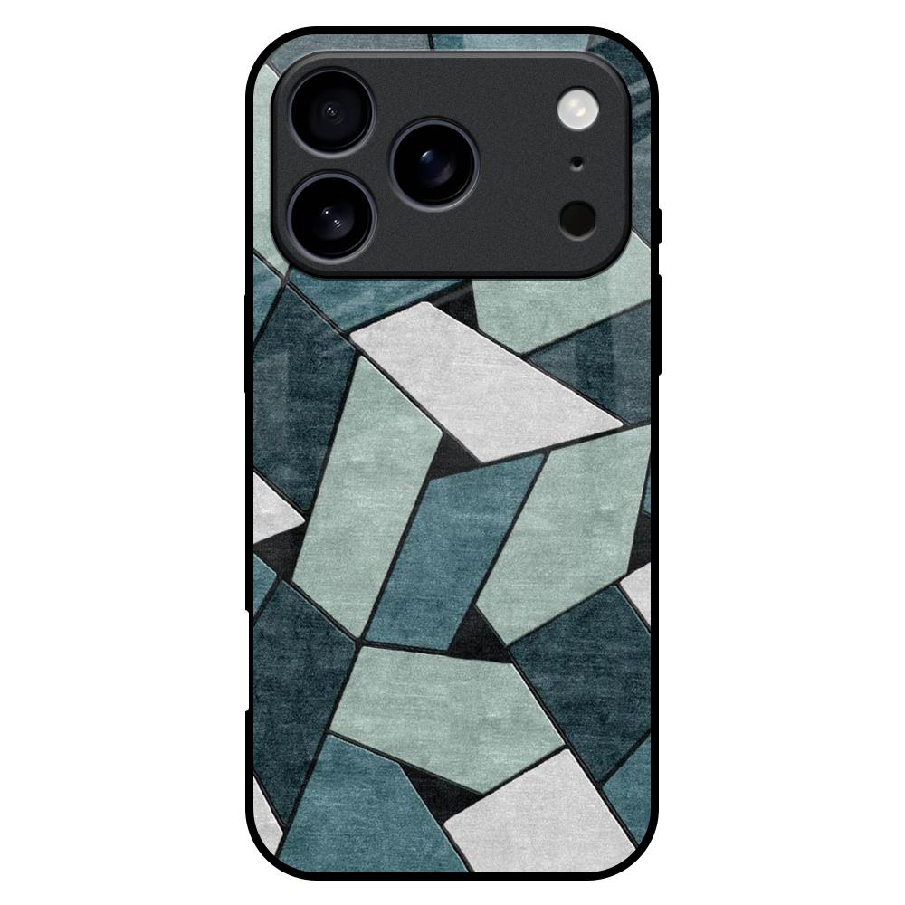 Abstact Tiles Glass Case for iPhone 17 Pro Max