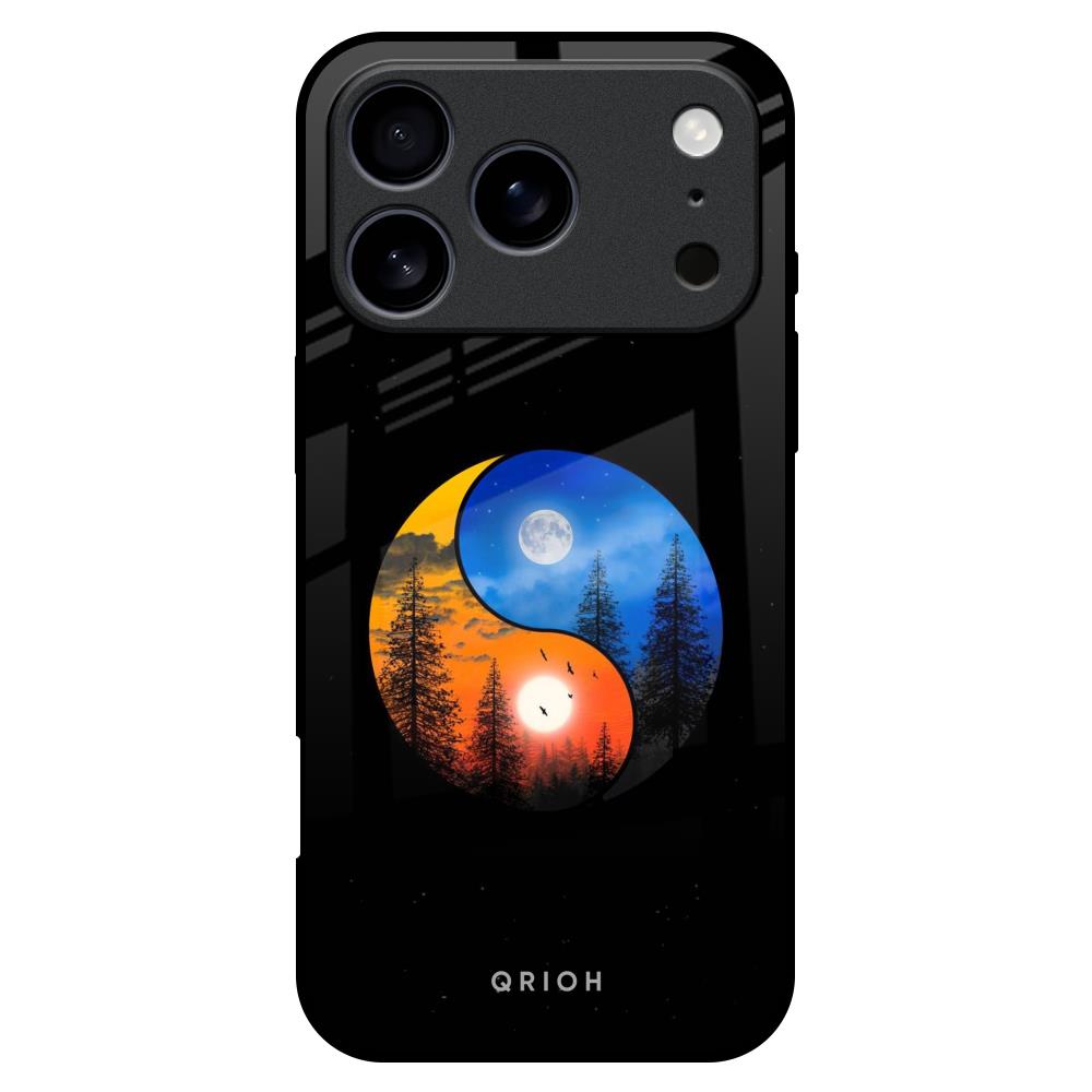 Yin Yang Balance Glass Case for iPhone 17 Pro Max