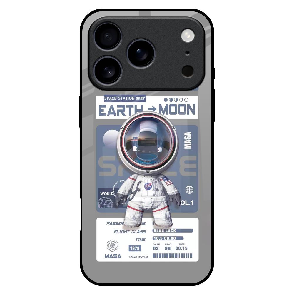 Space Flight Pass Glass Case for iPhone 17 Pro Max