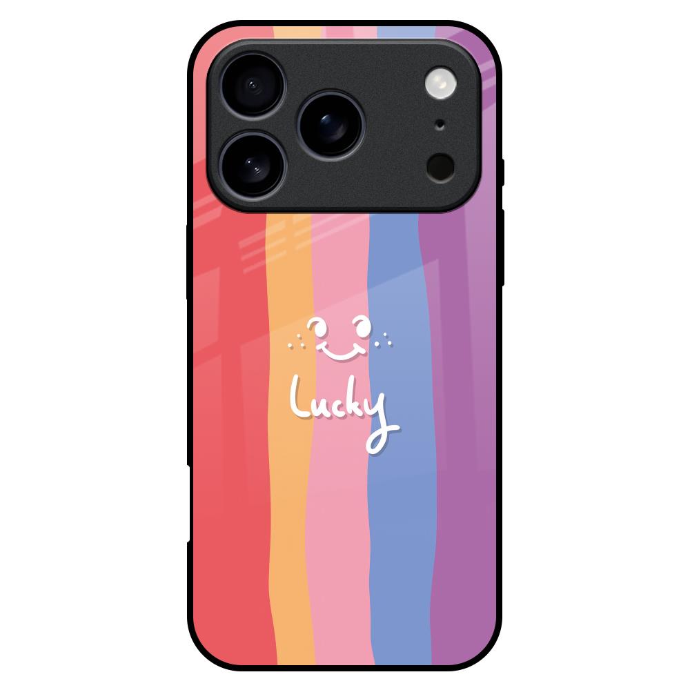 Lucky Abstract Glass Case for iPhone 17 Pro Max