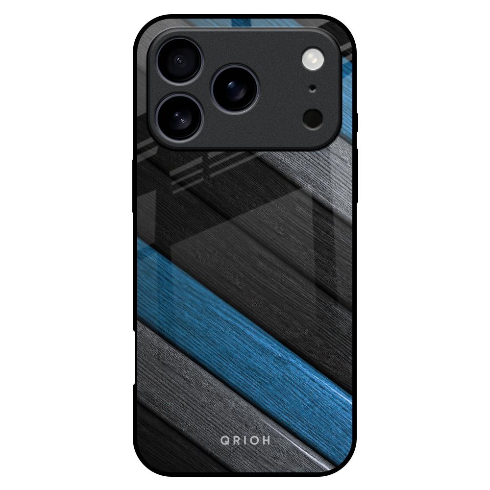 Multicolor Wooden Effect Glass Case for iPhone 17 Pro Max