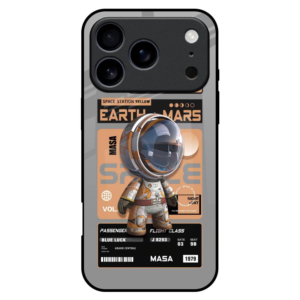 Space Ticket Glass Case for iPhone 17 Pro Max
