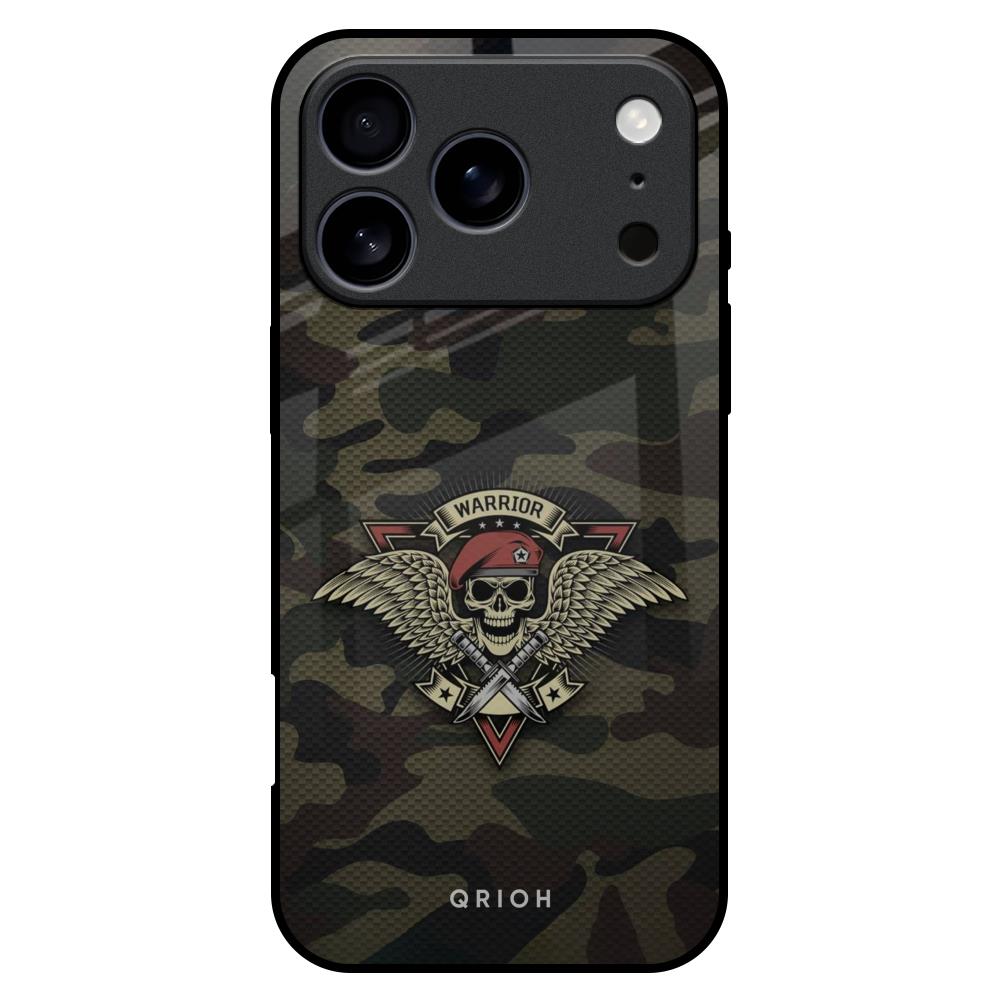 Army Warrior Glass Case for iPhone 17 Pro Max