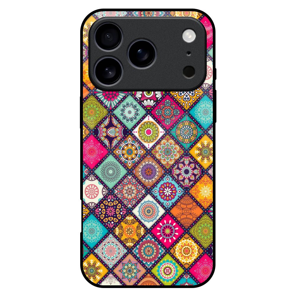Multicolor Mandala Glass Case for iPhone 17 Pro Max