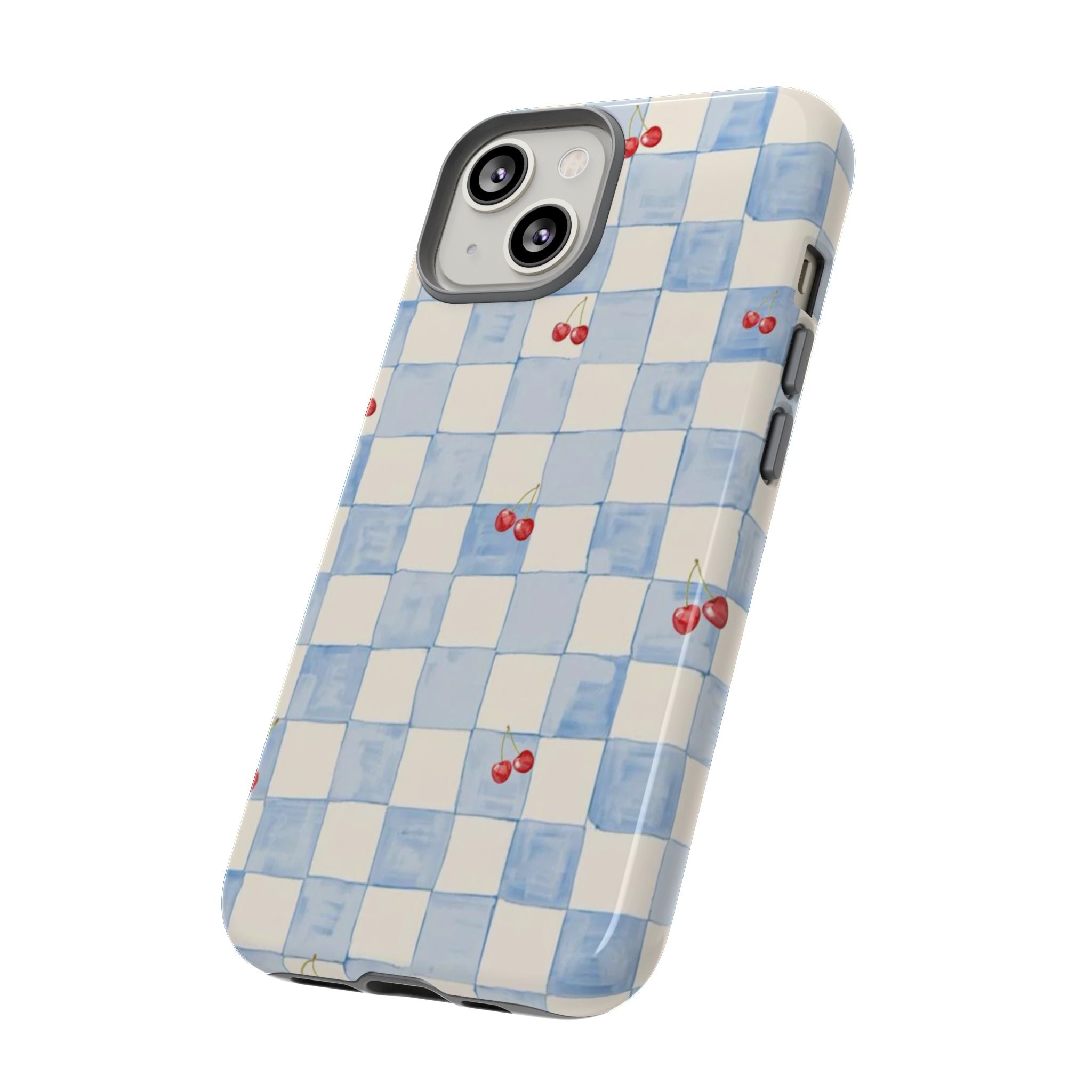 Cherry Check Tough Case  Available For All iPhone Models