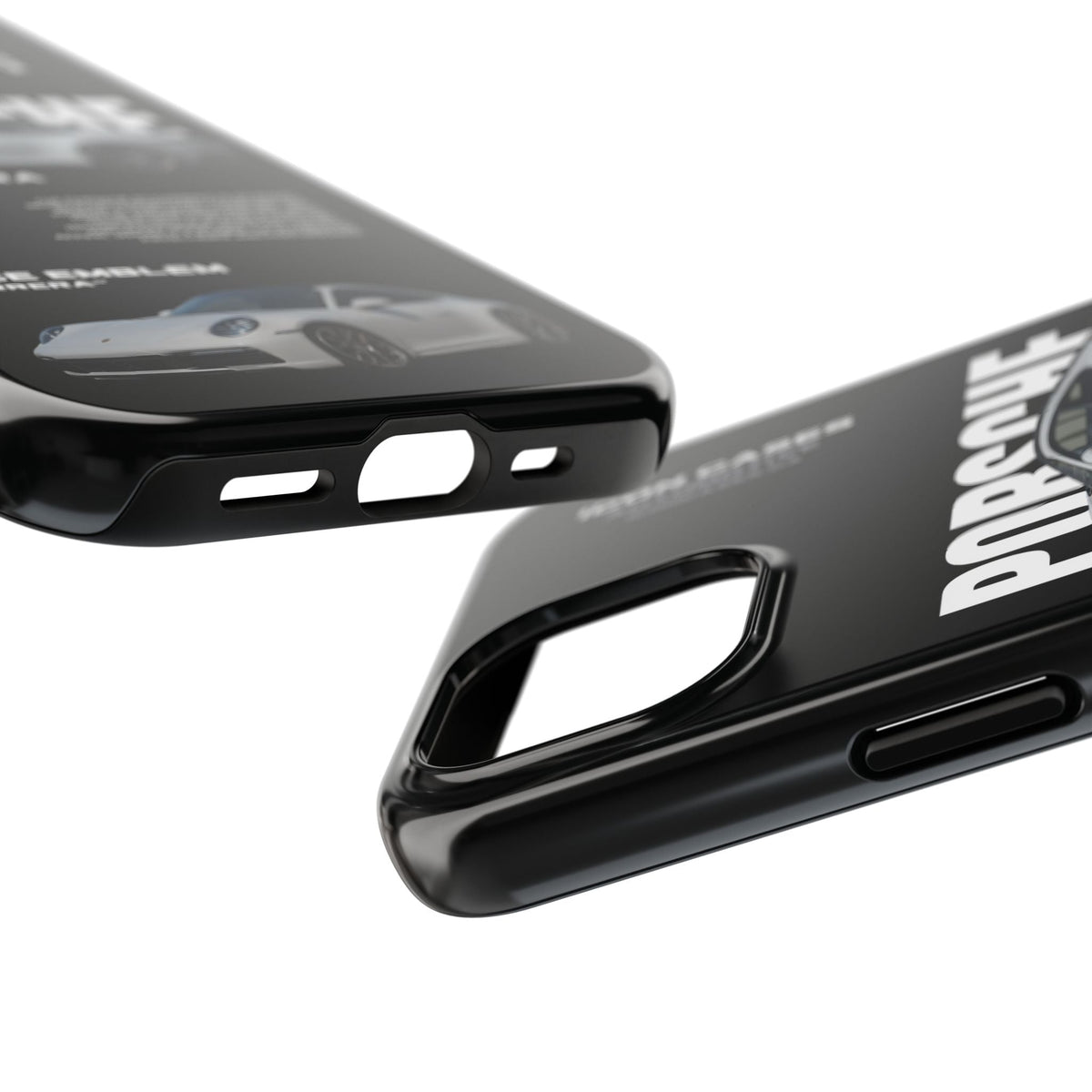 Porsche 911 Carrera (992) Black Premium Tough Shining Phone Case (Double Layer) Available For All iPhone Models