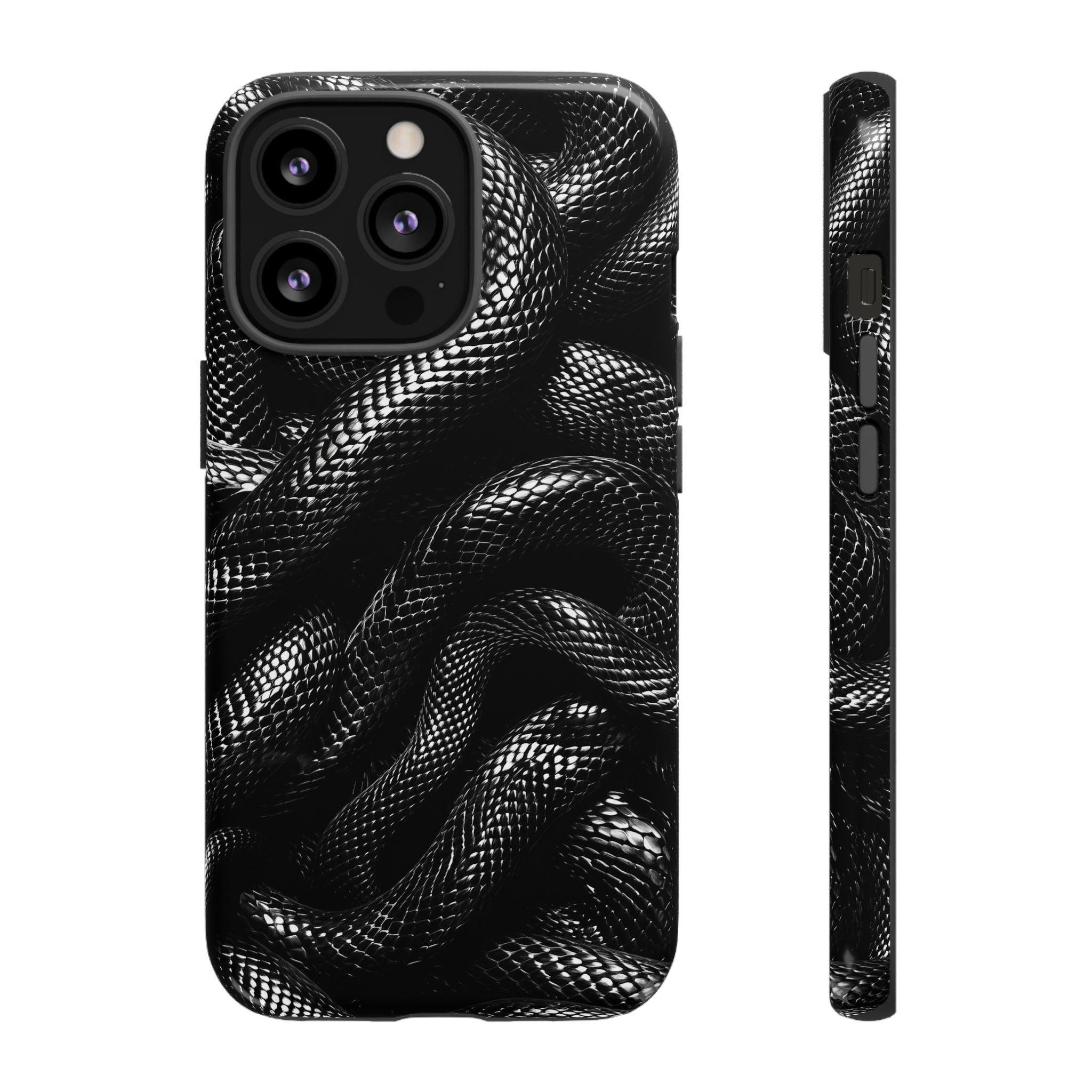 Black Snakes Premium Tough Shining Phone Case (Double Layer) Available For All iPhone Models