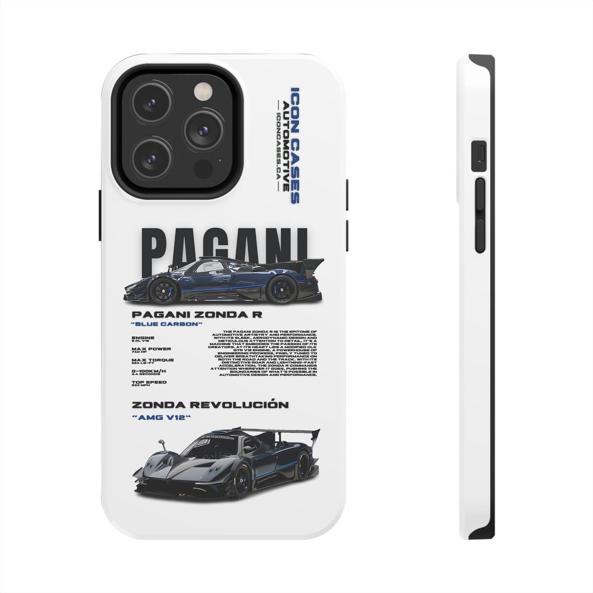 Pagani Zonda R White Premium Tough Shining Phone Case (Double Layer) Available For All iPhone Models