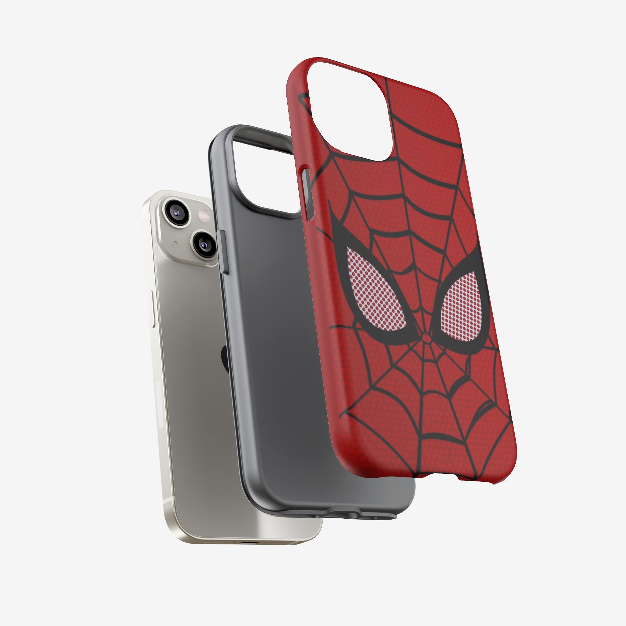 Scarlet Grid Mask Premium Tough Shining Phone Case (Double Layer) Available For All iPhone Models