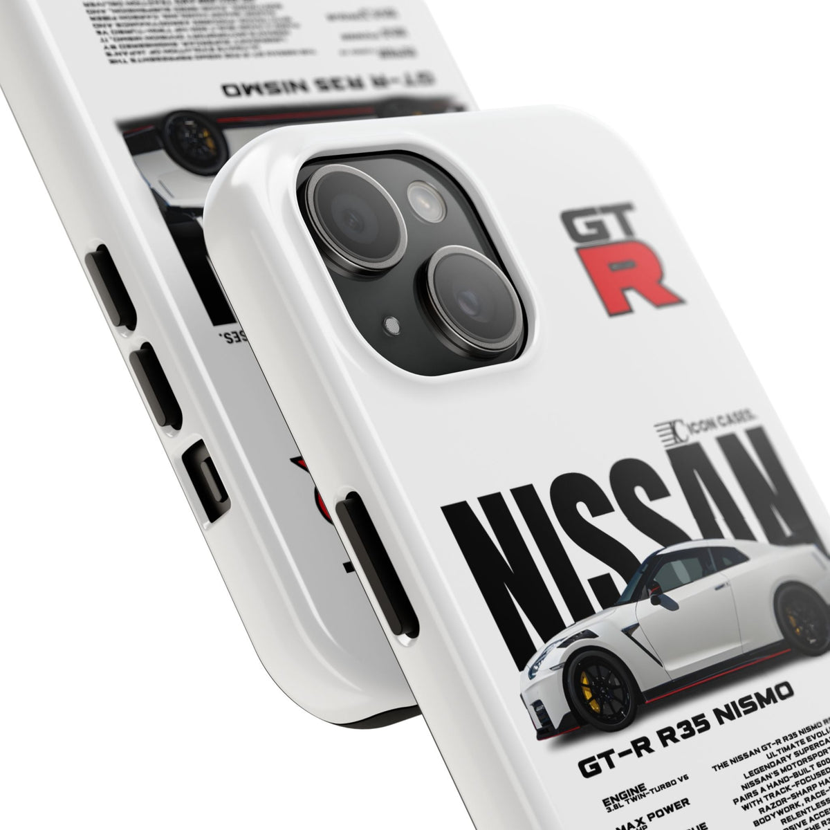 Nissan GT-R R35 White Premium Tough Shining Phone Case (Double Layer) Available For All iPhone Models
