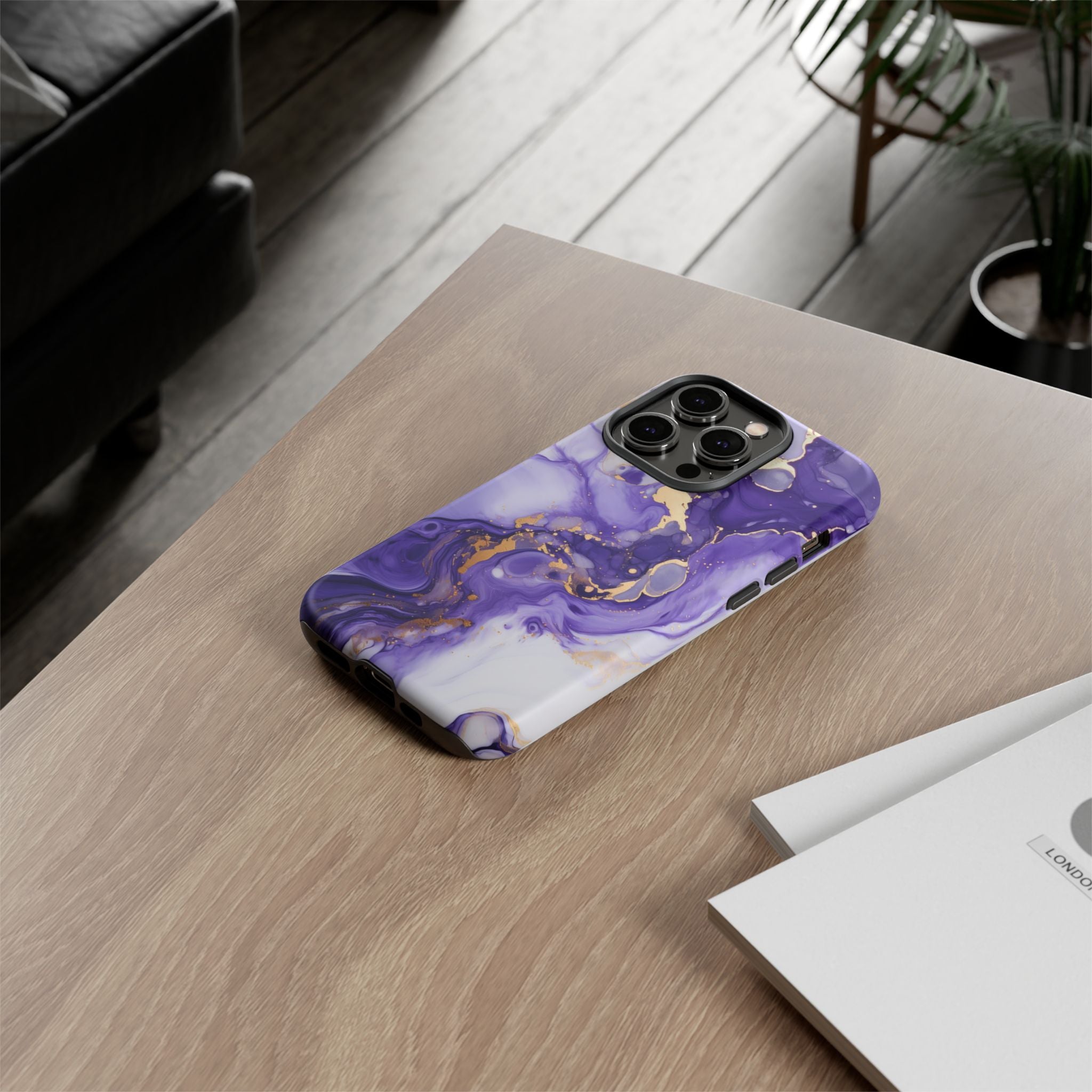 Violet Flow Premium Tough Shining Phone Case (Double Layer) Available For All iPhone Models