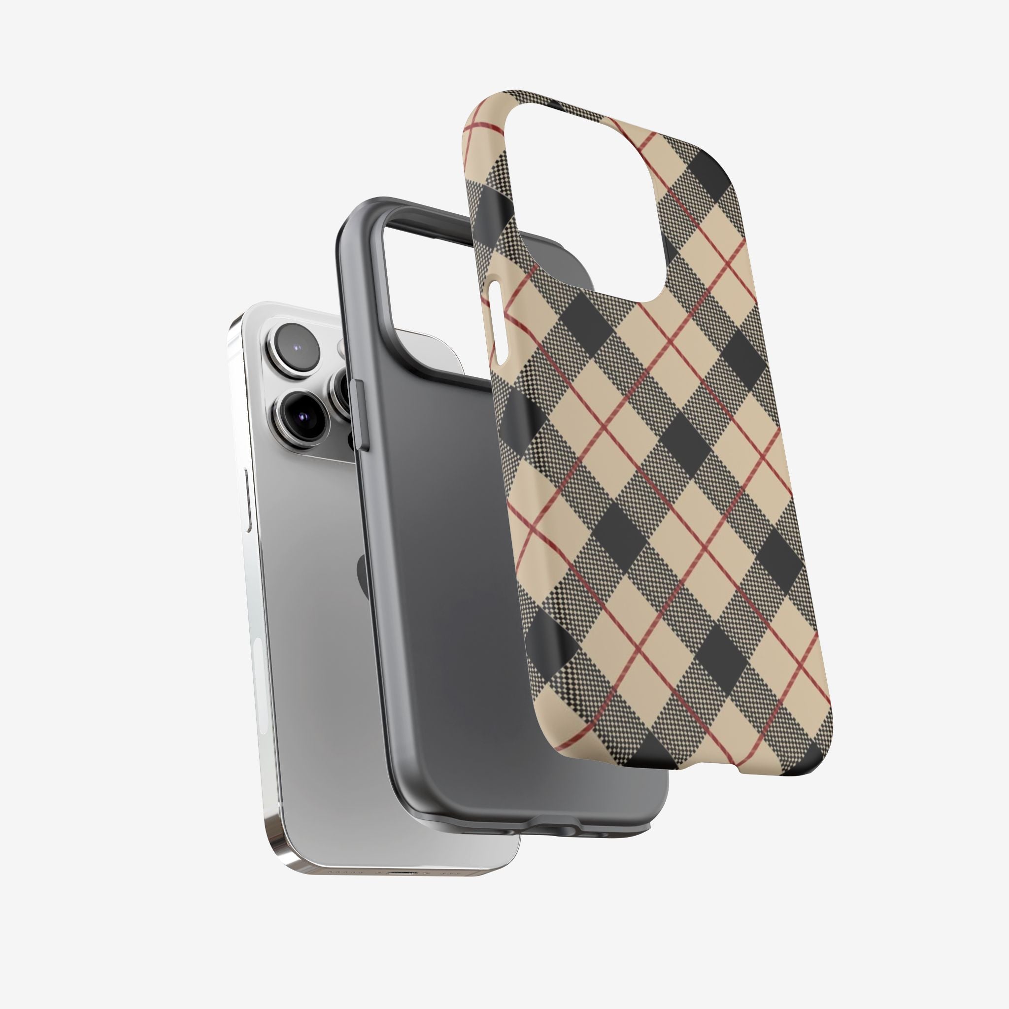 Heritage Plaid Premium Tough Shining Phone Case (Double Layer) Available For All iPhone Models