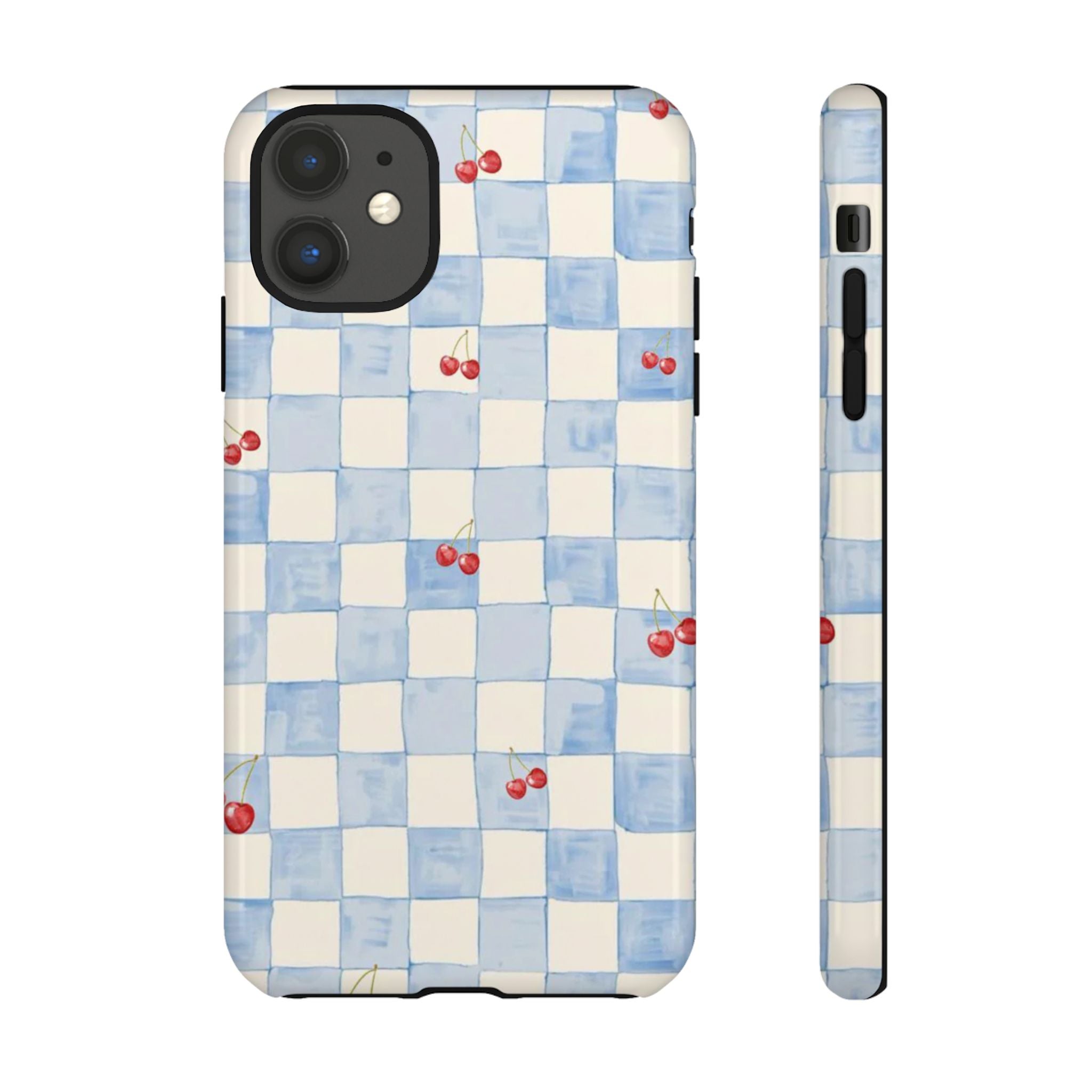 Cherry Check Tough Case  Available For All iPhone Models