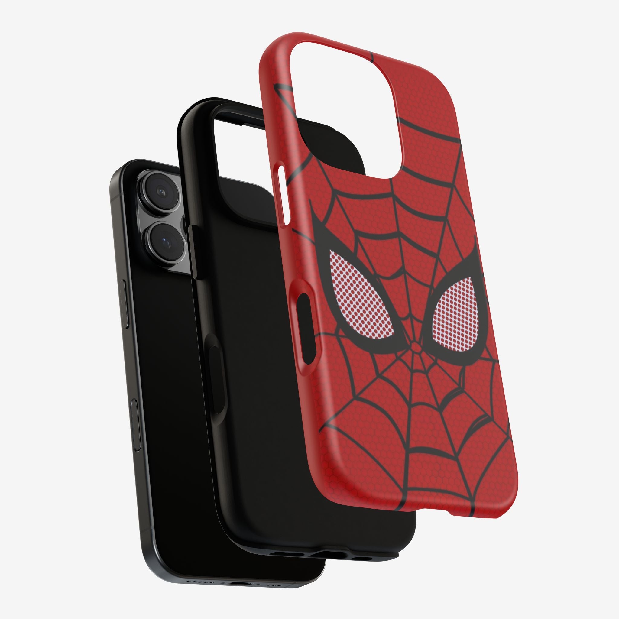 Scarlet Grid Mask Premium Tough Shining Phone Case (Double Layer) Available For All iPhone Models