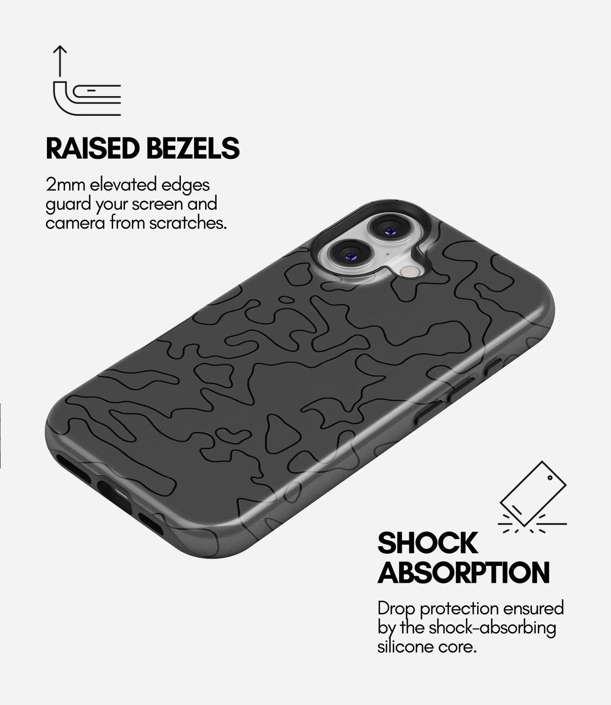 Shadow Maze Premium Tough Shining Phone Case (Double Layer) Available For All iPhone Models