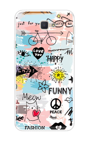 Happy Doodle Soft Cover for Samsung J7 Prime