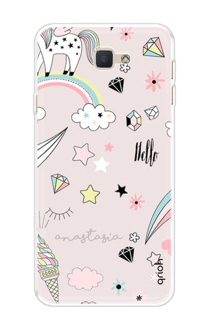 Unicorn Doodle Soft Cover For Samsung J7 Prime