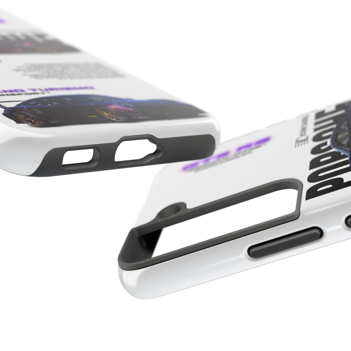 Porsche 911 GT2 RS Purple White Premium Tough Shining Phone Case (Double Layer) Available For All iPhone Models