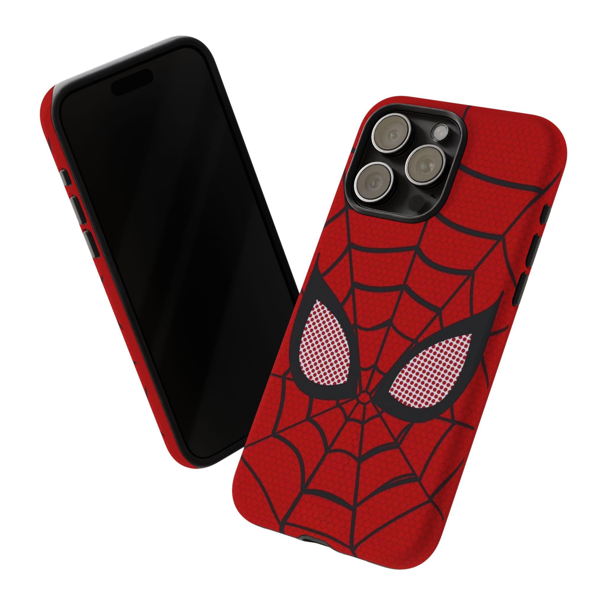 Scarlet Grid Mask Premium Tough Shining Phone Case (Double Layer) Available For All iPhone Models
