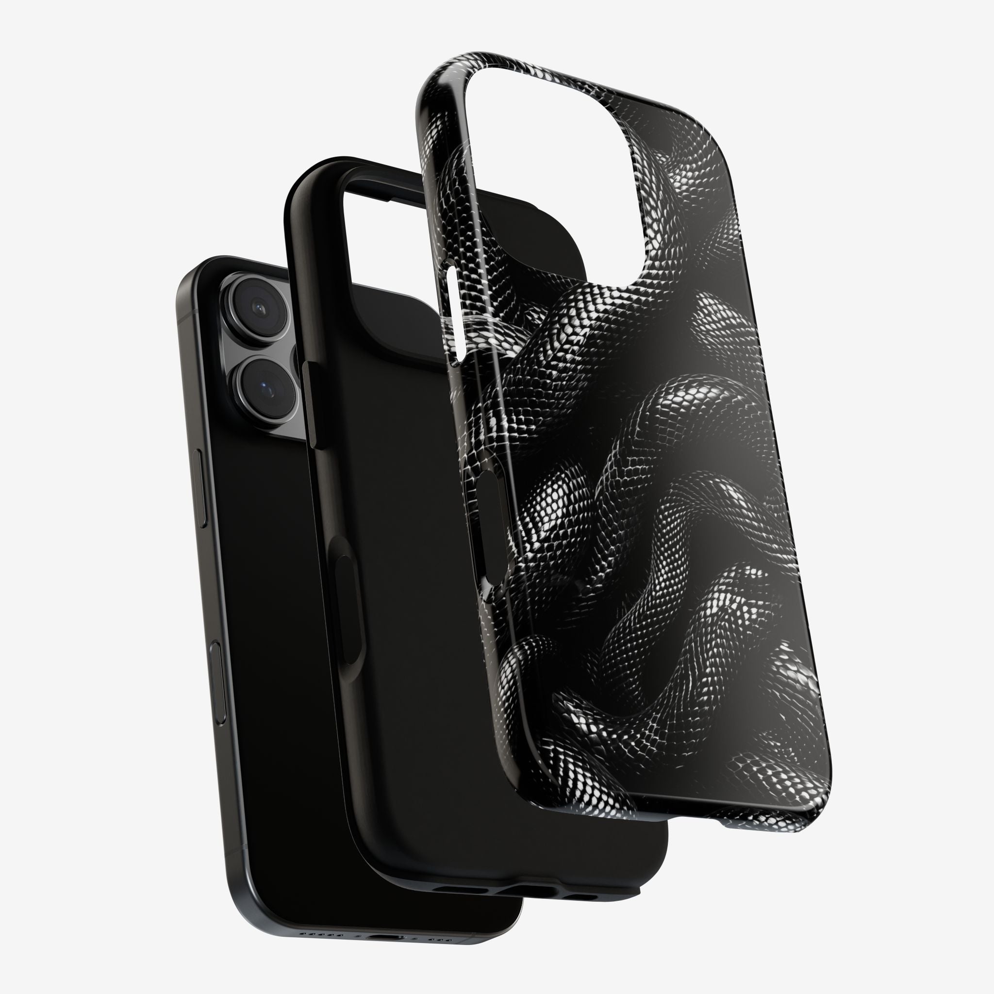Black Snakes Premium Tough Shining Phone Case (Double Layer) Available For All iPhone Models