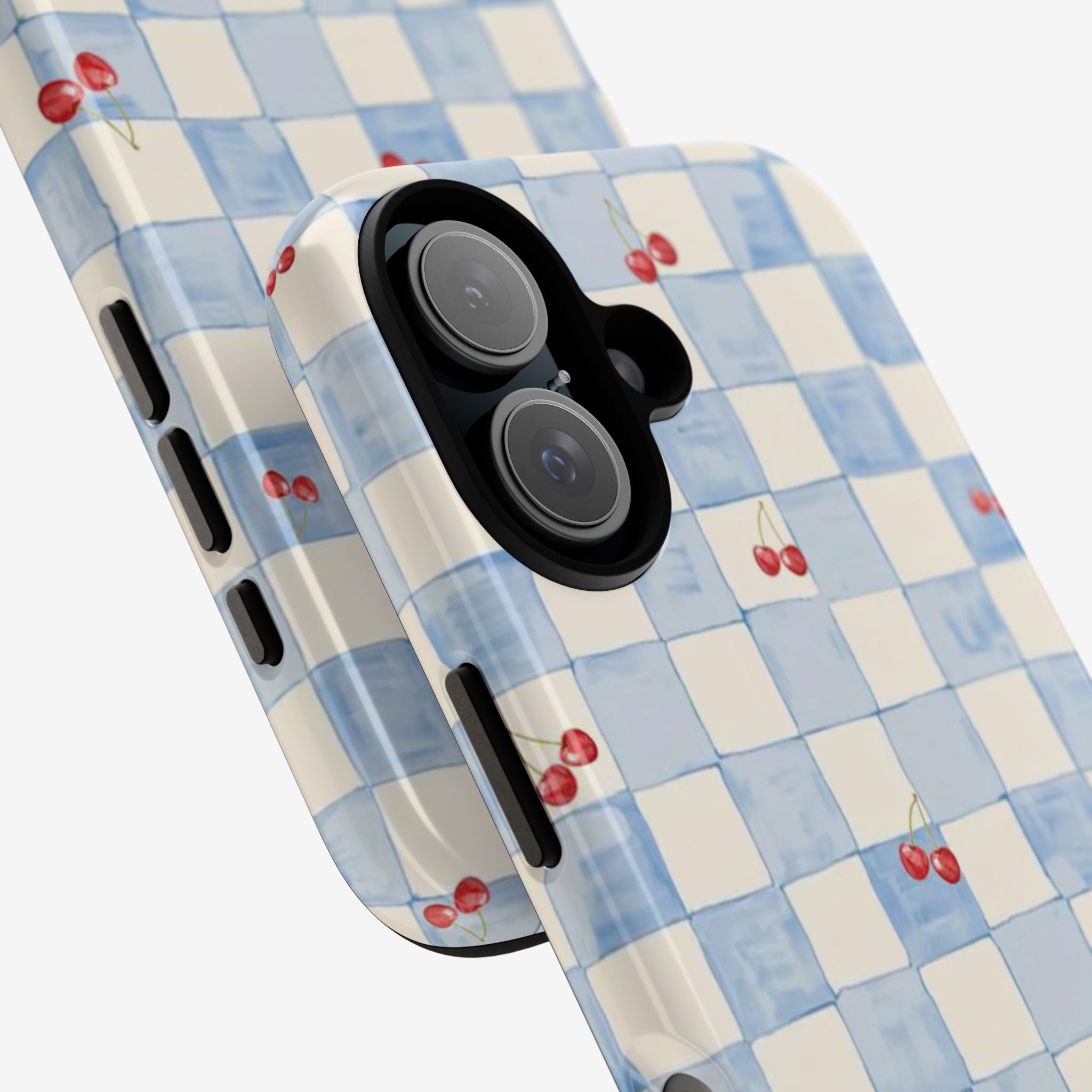 Cherry Check Tough Case  Available For All iPhone Models
