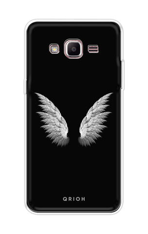 White Angel Wings Soft Cover for Samsung J2 Prime