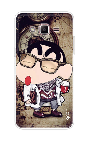 Nerdy Shinchan Soft Cover for Samsung J2 Prime